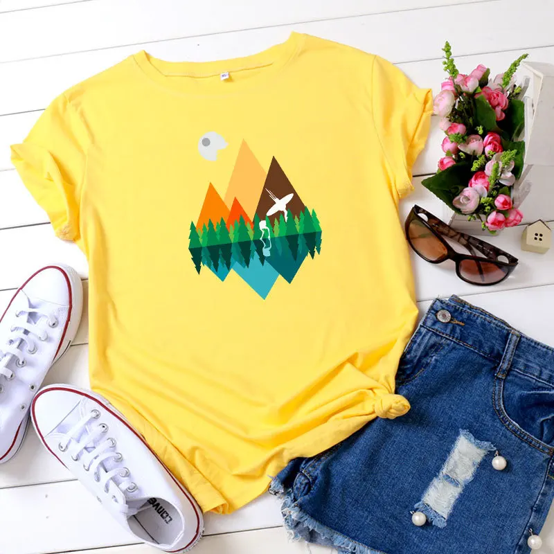 

Fashion Blouses Printed Top Women 100% Cotton Woman Clothes Sailor Moon Loose Oversize Women Tee Shirt Tops Harajuku Kawaii Tees