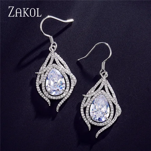 Большие серьги капельки с фианитами и кристаллами жемчужные белые для женщин