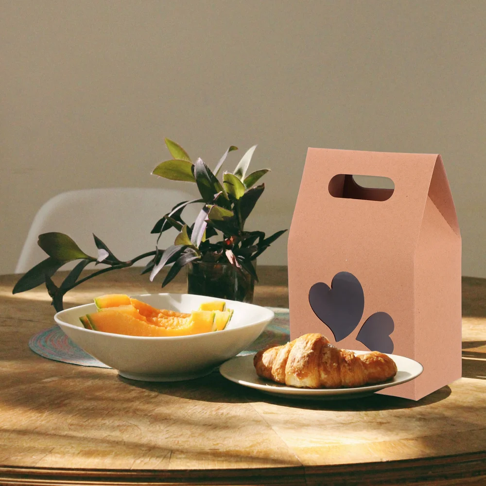 

24pcs Window Kraft Paper Gift Bags Snack Package Boxes for Wedding Birthday