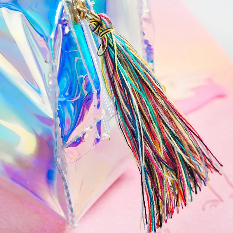 1 шт. прозрачная голографическая лазерная сумка косметичка чехол для карандаша