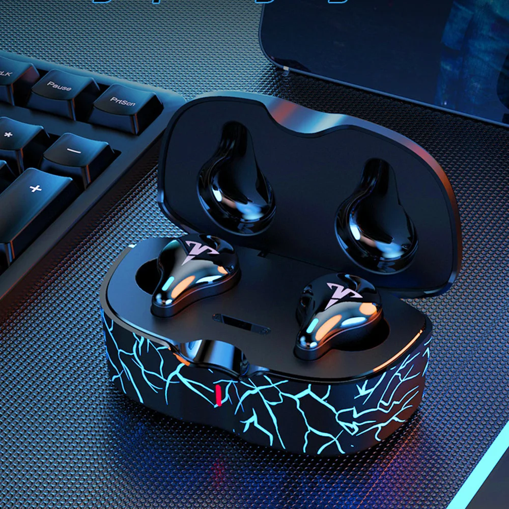 

Игровые наушники TWS 8D с низкой задержкой, игровые стереонаушники с сенсорным управлением, беспроводная водонепроницаемая гарнитура с Bluetooth ...