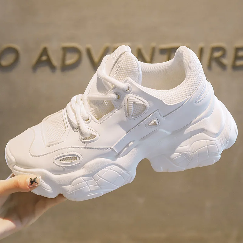 

Women Trainers Running Shoes Mesh Leather White Fashion Sneakers Sneakers Ladies Outdoor Sport Shoes Breathable Walking