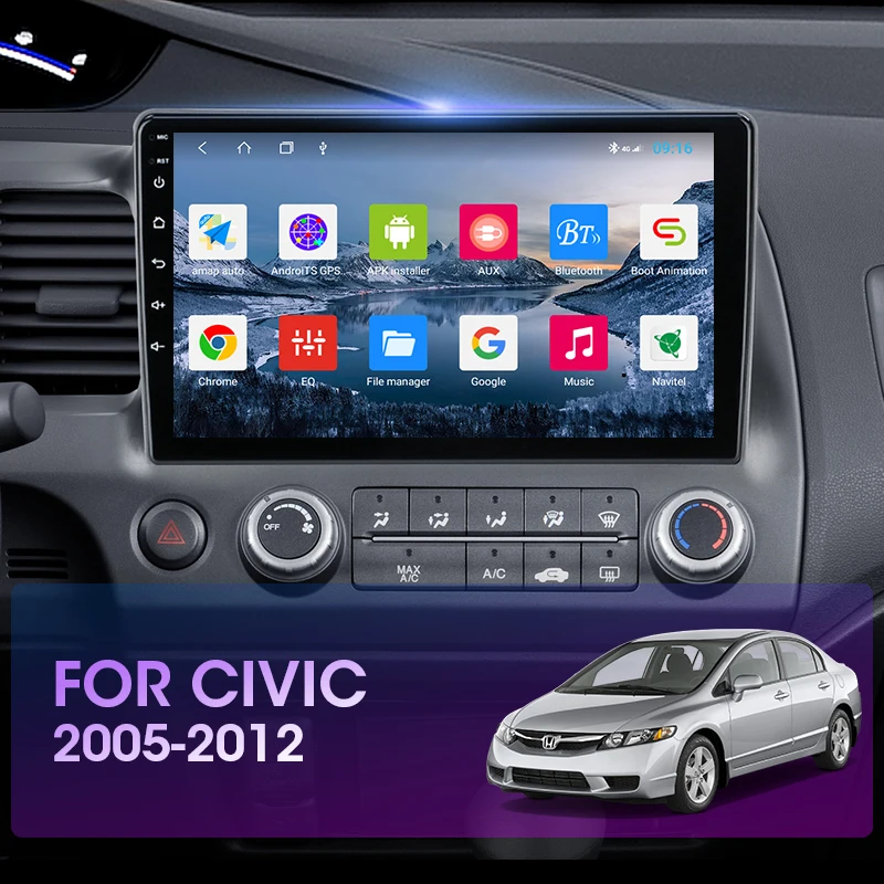 4G + 64G Android DSP автомобильный Радио мультимедийный видео плеер для Honda Civic 2006 2011