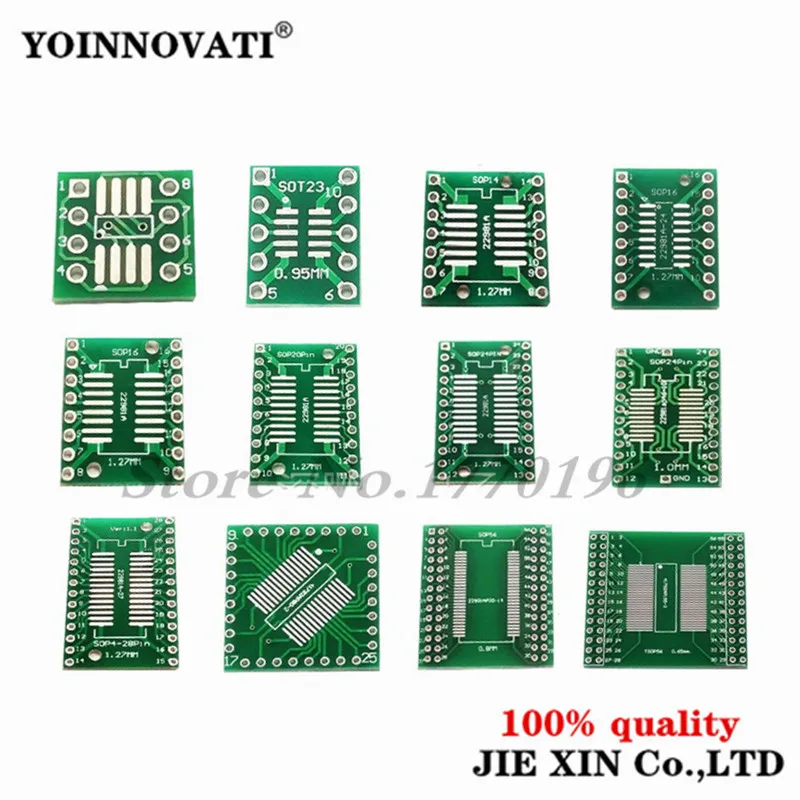 50 шт. PCB плата SMD поворот в DIP адаптер преобразователь пластина SOP 8/16/14/20/24/28P SOT89 SOT23