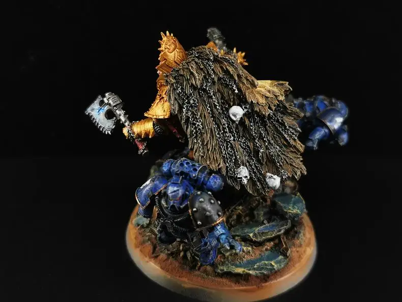Модель для военных игр Hammer 40K Ghazghkull Mag Uruk Thraka Orcs Waaagh Boss уже нарисованная