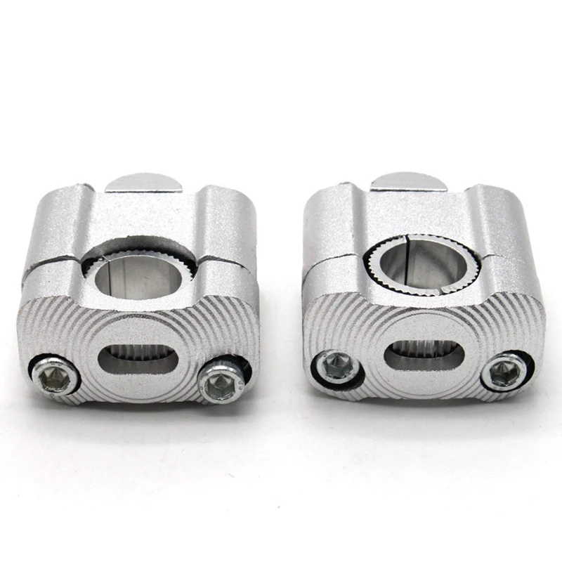

2 Pair Cnc 22Mm 28Mm Off Road Motorcycle Bar Clamps Handlebar Risers Adapter,Silver & Black