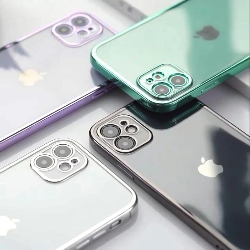 Чехол с квадратным покрытием для iPhone 11 Pro 11Pro Max прозрачный мягкий чехол из ТПУ IPhone