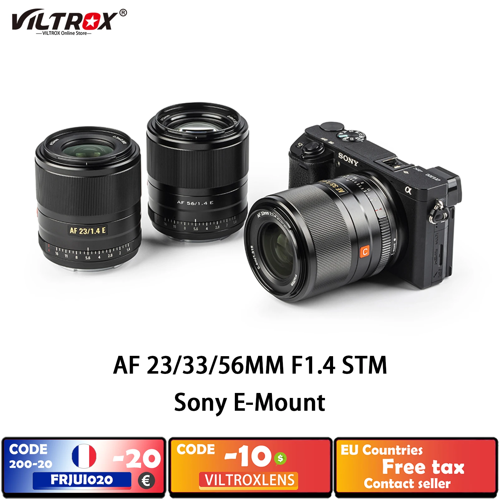VILTROX 23/33/56 мм F1.4 E Автофокус Макро объектив APS C компактный широкоугольный с