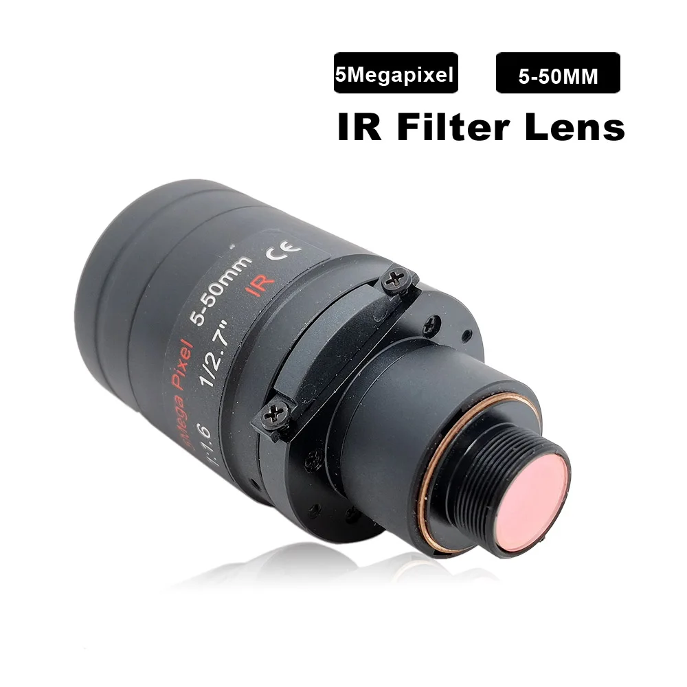 

5Megapixel Varifocal M12 Mount Lens With IR Filter 5-50mm 1/2.7 Inch Manual Focus and Zoom For Action Camera Long Distance View