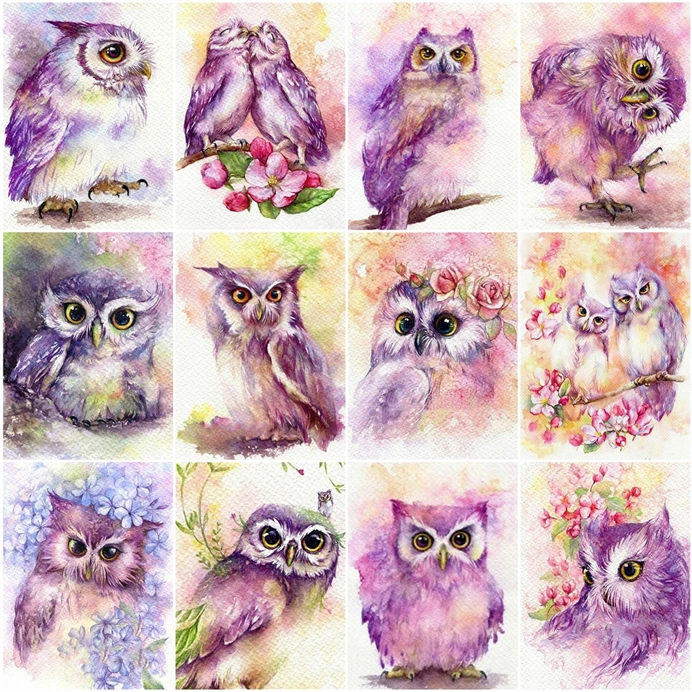 

Full Square Drill 5D Diy Diamond Painting Owl Diamond Embroidery Animals Cross Stitch Mosaic Rhinestone Pictures Home Decor Gift