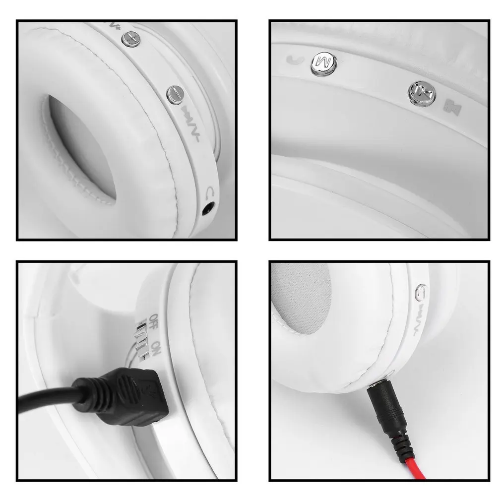 Складные беспроводные наушники стерео Bluetooth гарнитура с микрофоном поддержка AUX