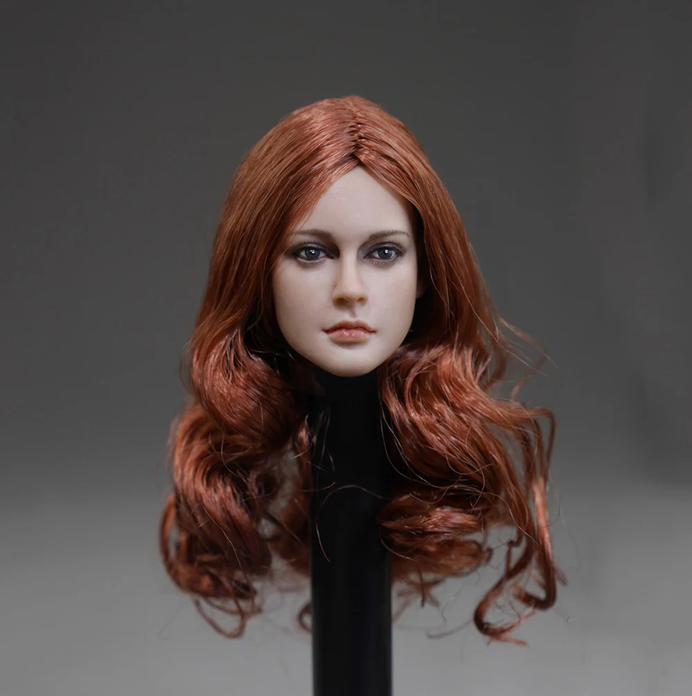 

In Stock items 1/6 Female Head Curl Long Hair Sculpt Carved Model Toy TBLeague Figure Toy Collection Gift Display Plastic Wig