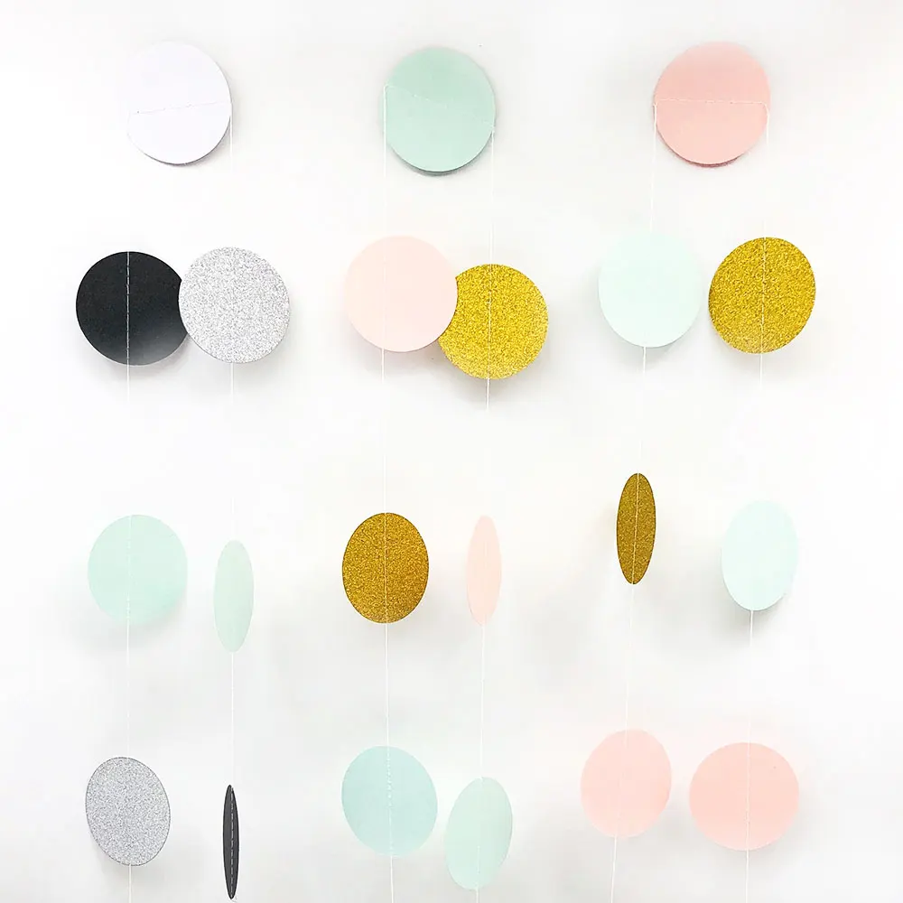 С Днем Рождения 2 м мятно розовый Золотой блестящий фотоальбом баннеры для