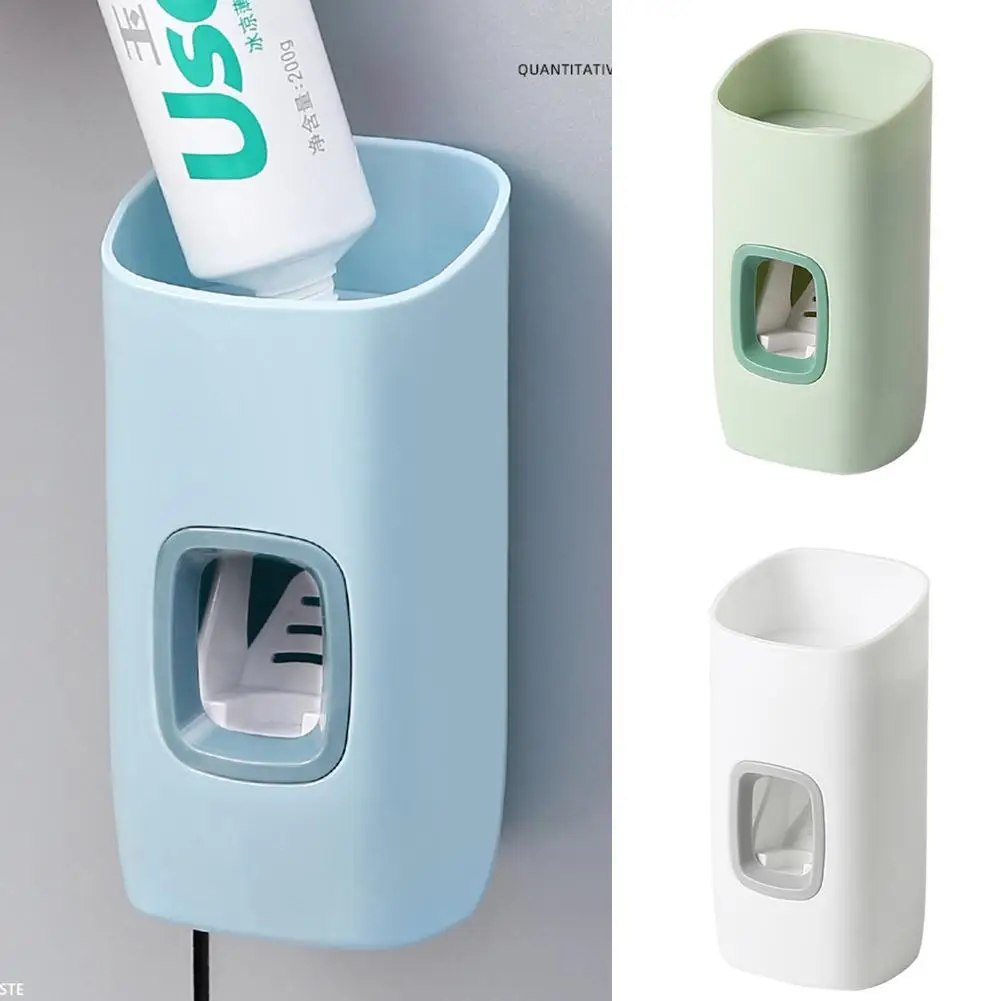 

Wall Mount Automatic Toothpaste Dispenser Bathroom Accessories Set Toothpaste Squeezer Dispenser Bathroom Toothbrush Holder Tool