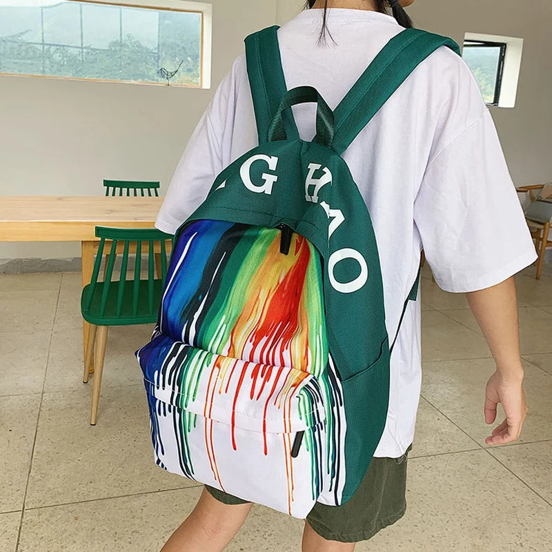 Модная женская сумка через плечо с принтом граффити рюкзак для студентов | Багаж