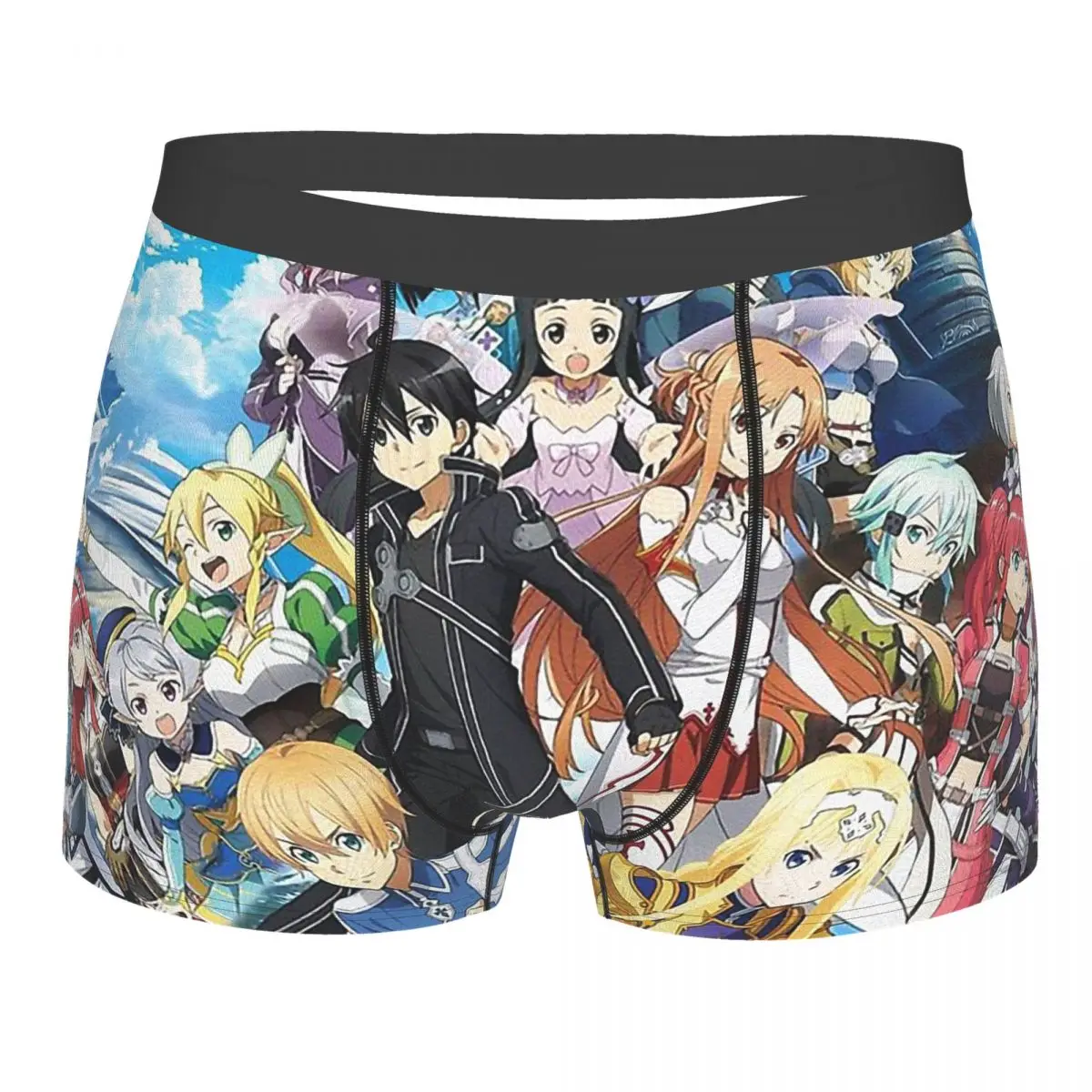 

Sword Art Online Aincrad Kirito Asuna Yuuki Yui Anime Cool Underpants Cotton Panties Man Underwear Print Shorts Boxer Briefs