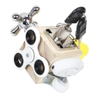 Игрушка Монтессори, детская занятая настольная тренировочная игра с пряжками для раннего развития, сенсорная настольная обучающая Базовая игрушка для обучения жизненным навыкам