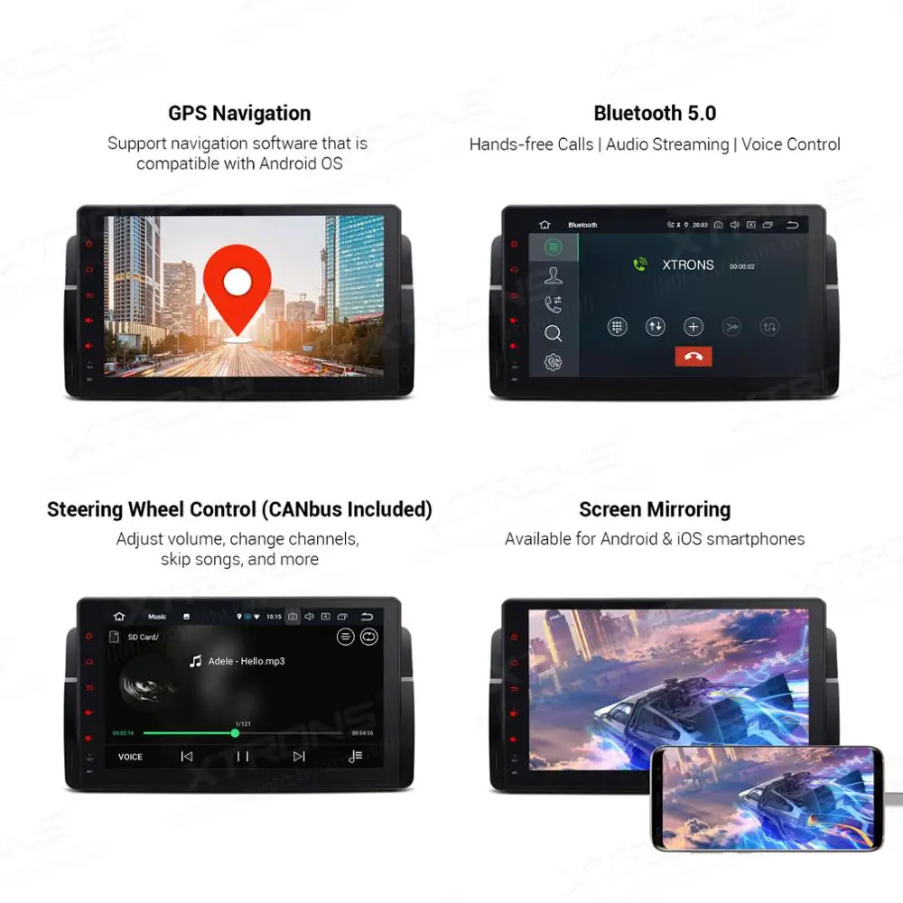 XTRONS 4 Гб RAM Android 9 0 автомобильный dvd-плеер GPS для Mercedes Benz W245 W169 Viano Vito W639 Sprinter W906 2006-2008