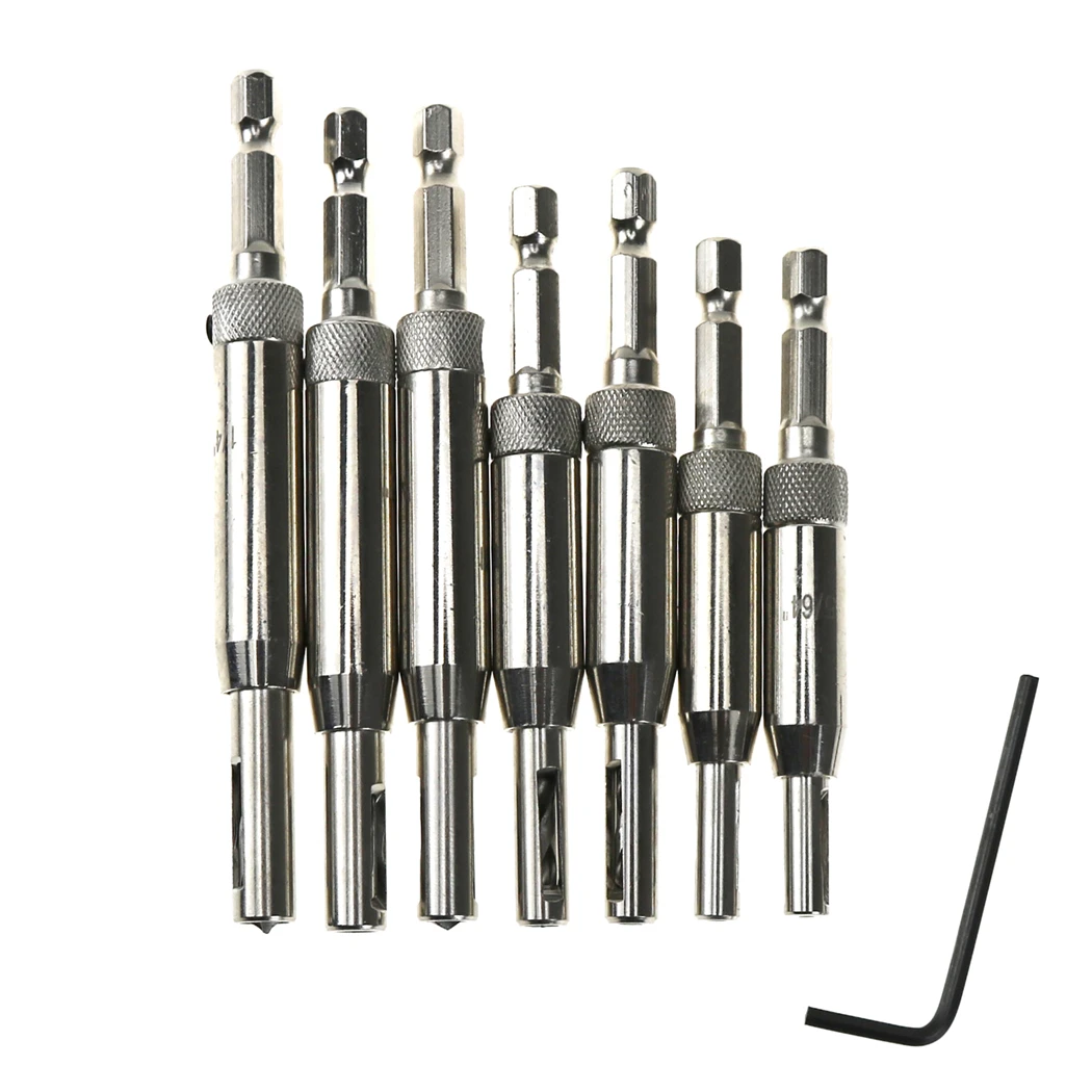 Набор самоцентрирующихся наконечников для сверления дверей 5/64-1/4 дюйма