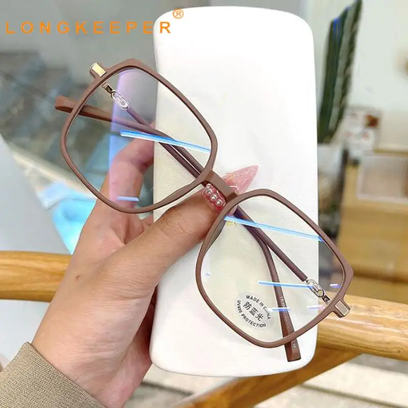

Square Anti Blue Light Glasses Frame For Women Transparent Oversize Blue Light Blocking Eyeglasses Optical Spectacle Eyeglasses