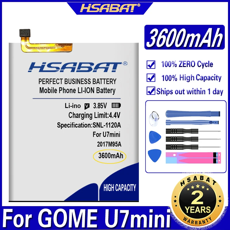 Аккумулятор HSABAT GM12B GOME 2017M95A 3600 мАч ~ 4200 для мини батарей U7 U7mini U7|Аккумуляторы