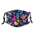 Маска для лица Cephalopods с фильтром, цвет морской волны, нижнее белье, Морской голубой плавать, Sub Corals, морские водоросли, технический узор