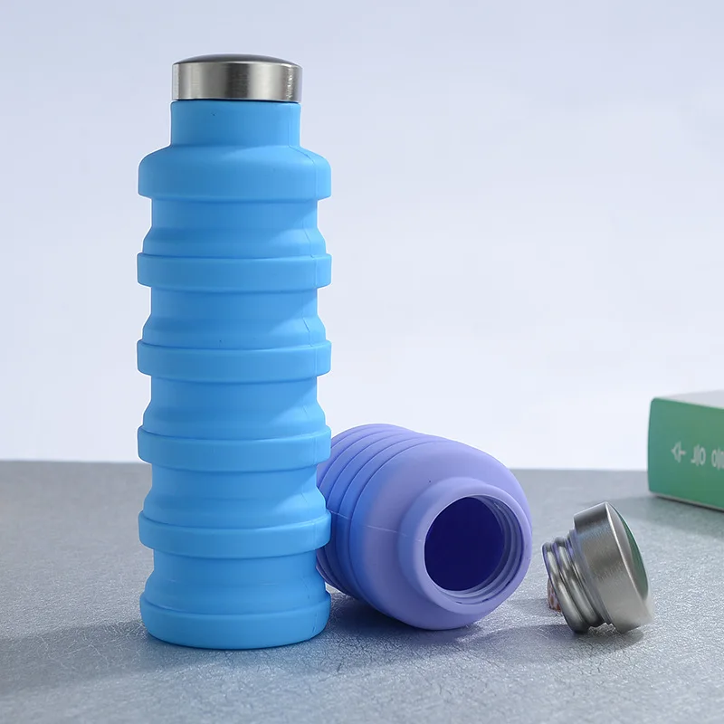 Новая силиконовая дорожная чашка складная телескопическая для питья и чая