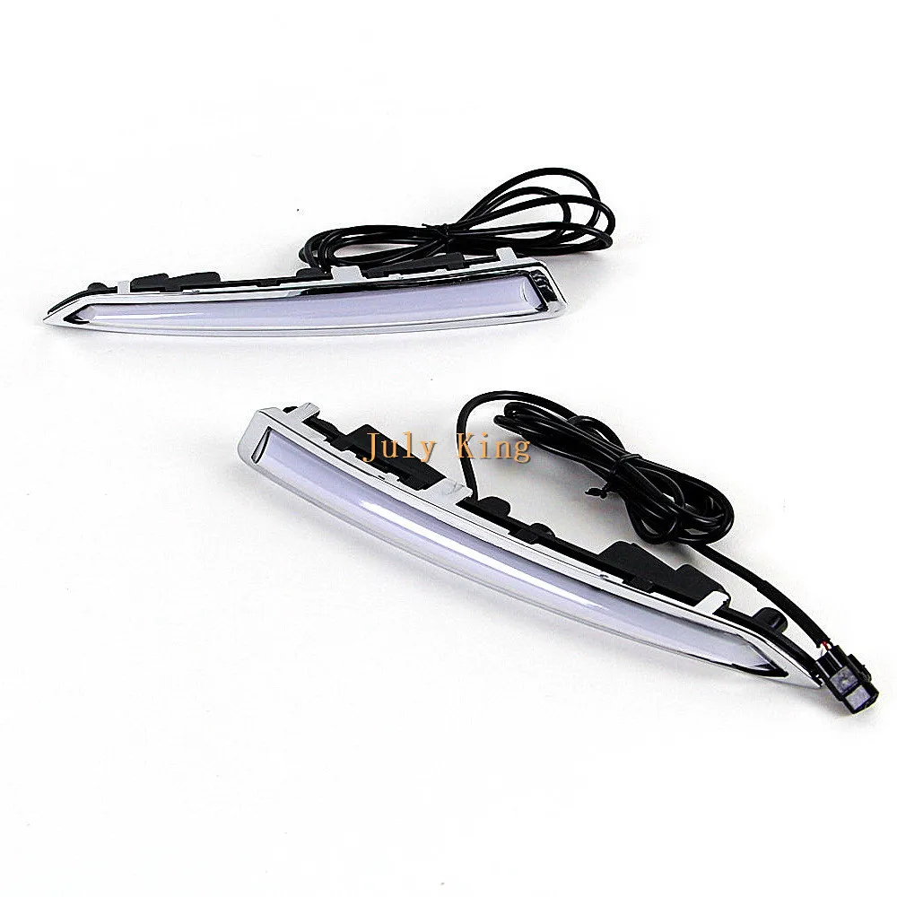 Светодиодные дневные ходовые огни July King для фар направляющие желтые указатели