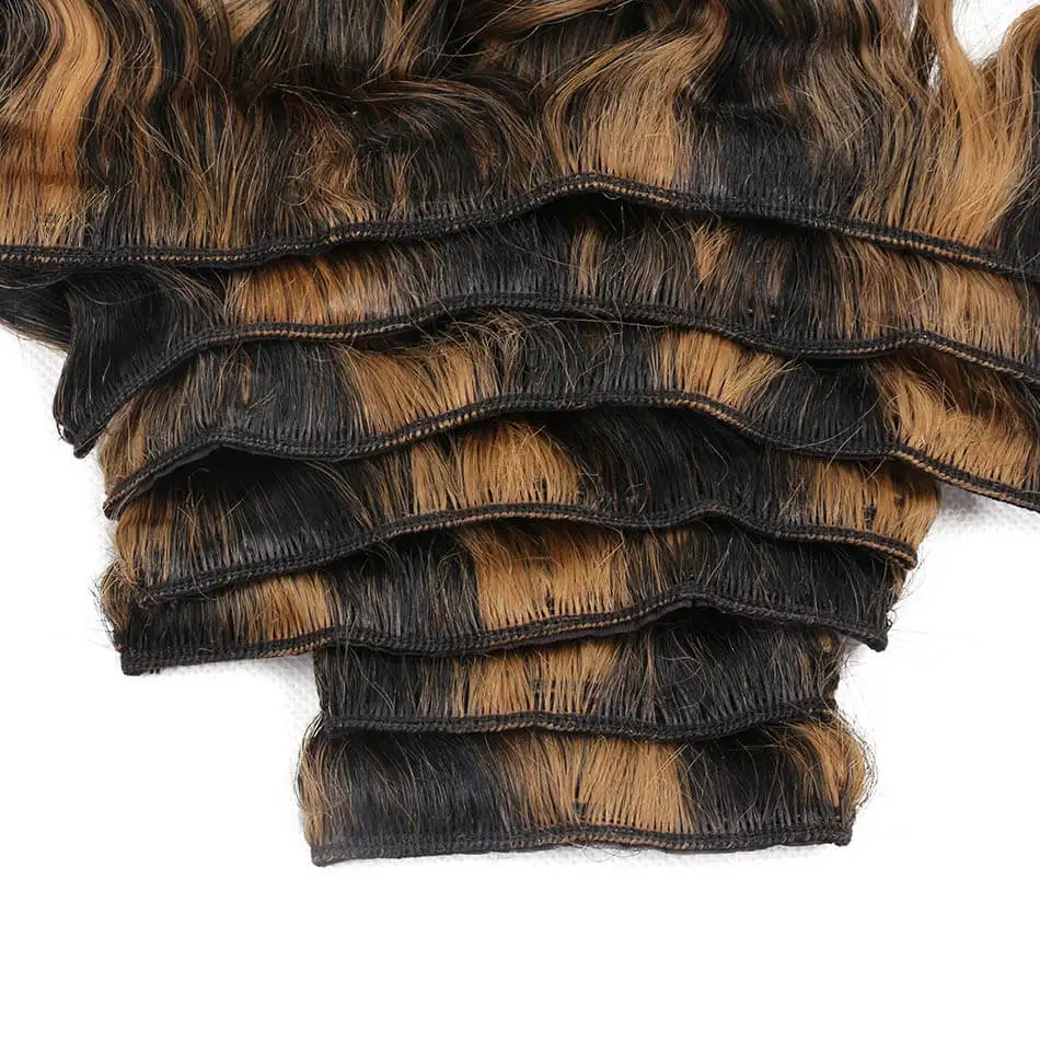 Красота на линии синтетические волосы заколках для наращивания двойной уток