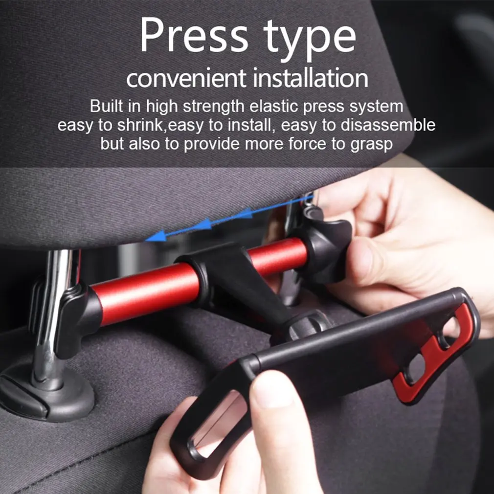 

Universal Buckle Design Car Holder Adjustable Car Seat Back Head Rest Mount Smart Phone Tablets Holder Bracket Stand