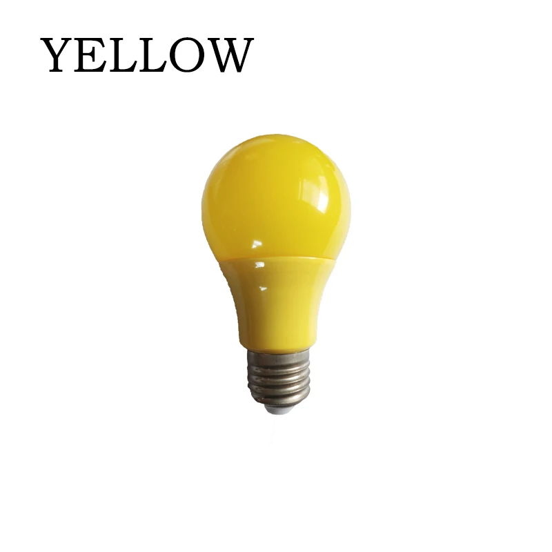 Yellow E27 красочный шар светильник лампочка адвокатского сословия СИД светильник, 5 Вт, 7 Вт, 9 Вт, красные, синие зеленого, желтого, розового цвета Lampara СИД Bombillas для бар КТВ вечерние светильник Инж - Испускаемый цвет: Yellow