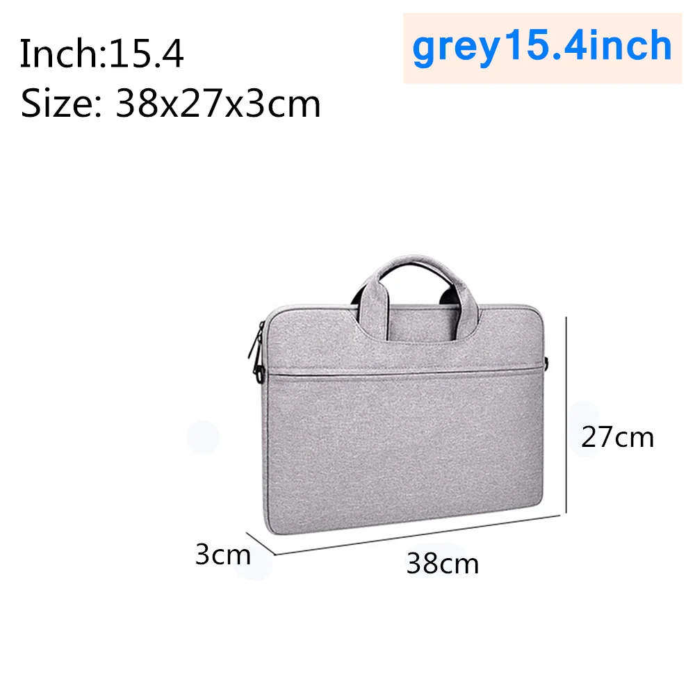 grey15.4inch Сумка для ноутбука 13,3, 14,1, 15,4, 15,6 дюймов, водонепроницаемая сумка для ноутбука Apple, чехол с вкладышем, Защитная сумка для ноутбука унисекс - Цвет: grey15.4inch