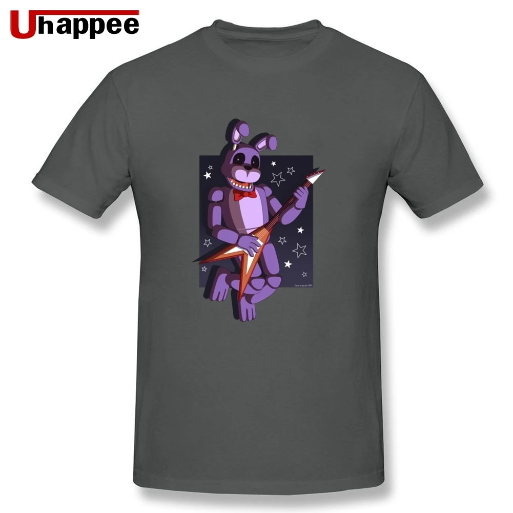 Последние футболки FNAF мужские Slim Fit белый с коротким рукавом личности Рубашки Guy негабаритных официальная одежда - Цвет: Темно-серый