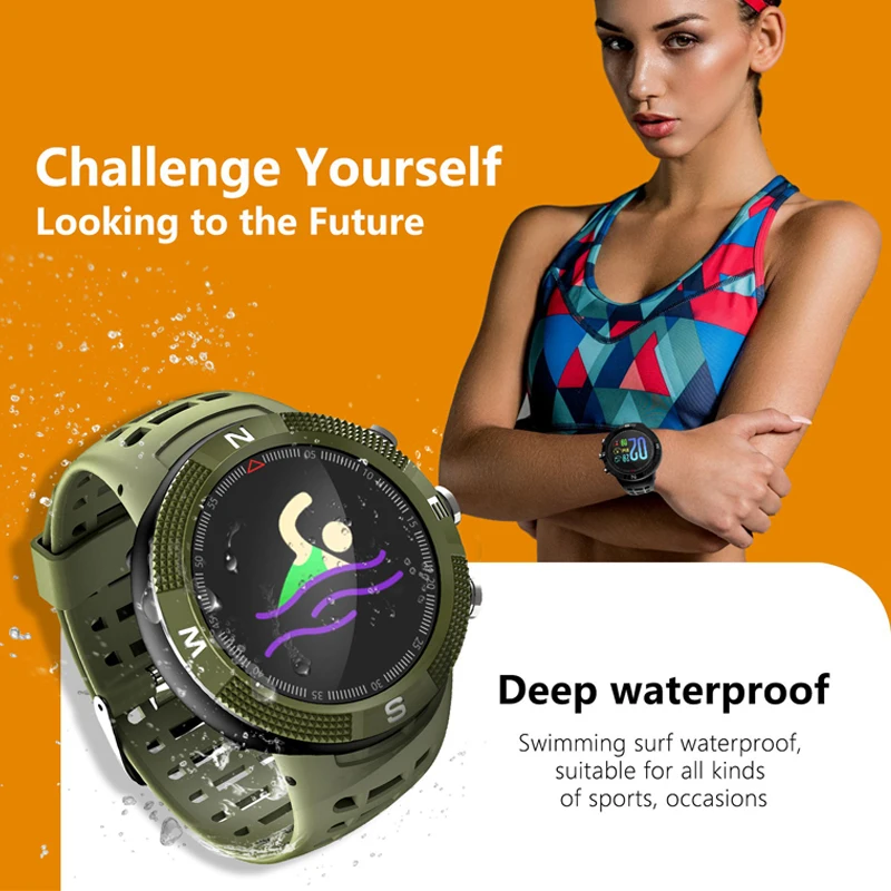 Ravi F18 gps часы сердечного ритма Смарт-часы монитор сна вызов SMS напоминание Smartwatch IP68 водонепроницаемый плавательный бег трекер
