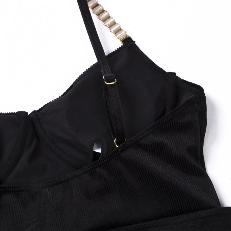 

Women Bandage Push-up Triangle Swimwear Bathing Padded Bra Bikini Set Swimsuit Black Solid Color Swimsuits Swimwear Bathwear New