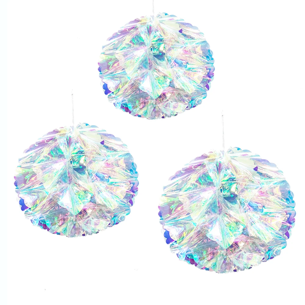 Градиентная радужная пленка Снежинка шестиугольная звезда соты шар орнамент