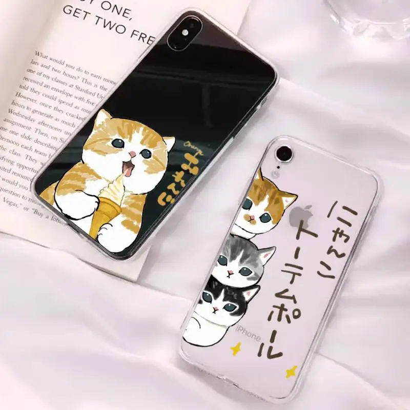 

Funny Cute Cat Animal Phone Case for iphone 13 11 12 pro XS MAX 8 7 6 6S Plus X 5S SE 2020 XR case