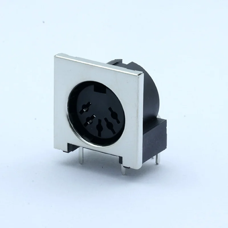 

100PCS DIN connector 5 Pin DIN Female Jack Right Angle Panel Mount 90 Degree 5 Pin Female DIN Adapter Solder Type Jack Chassis