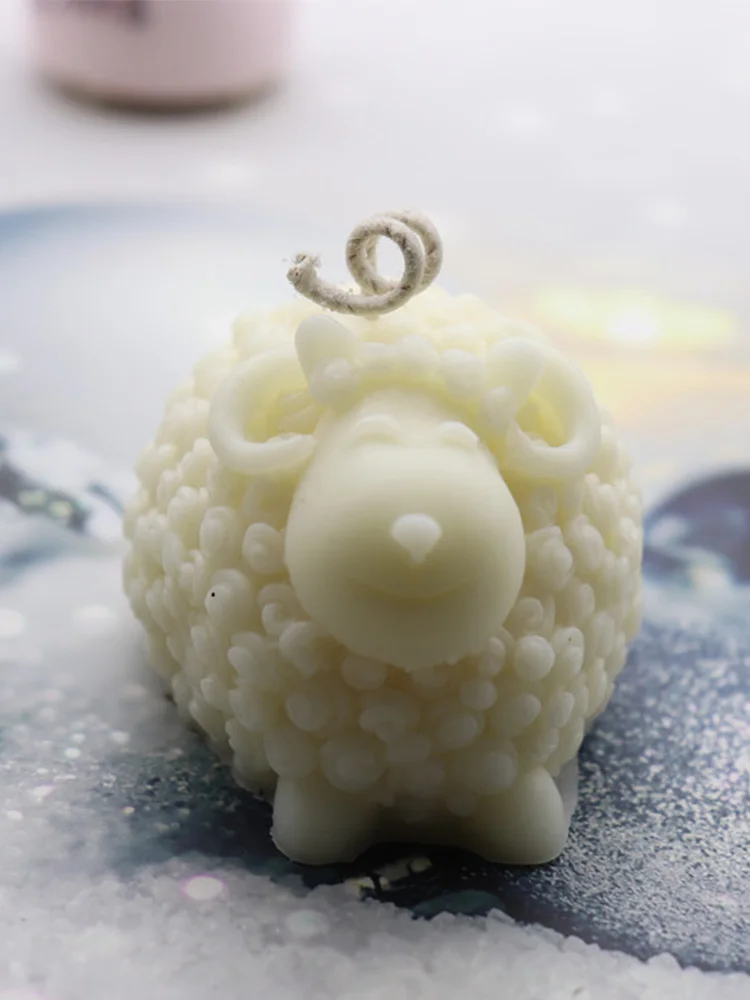 Смешная овечка силиконовая форма для свечей ручной работы сделай сам 3D в виде
