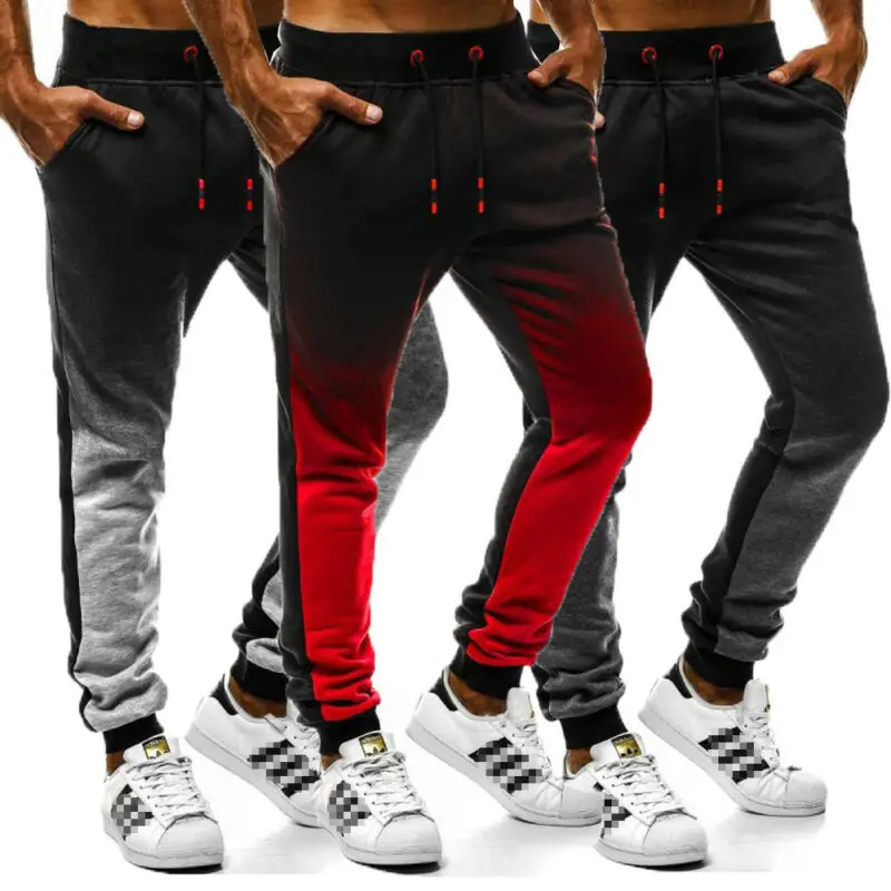 Мужские повседневные спортивные брюки-карандаш модный спортивный костюм для