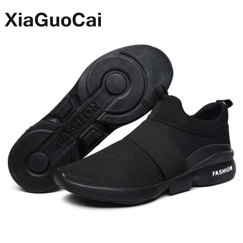 

2020 Newest Men footwear Sneakers Spring Autumn Plus Size Man's Casual Shoes Breathable Slip-On Knit Red Male Mesh Shoes