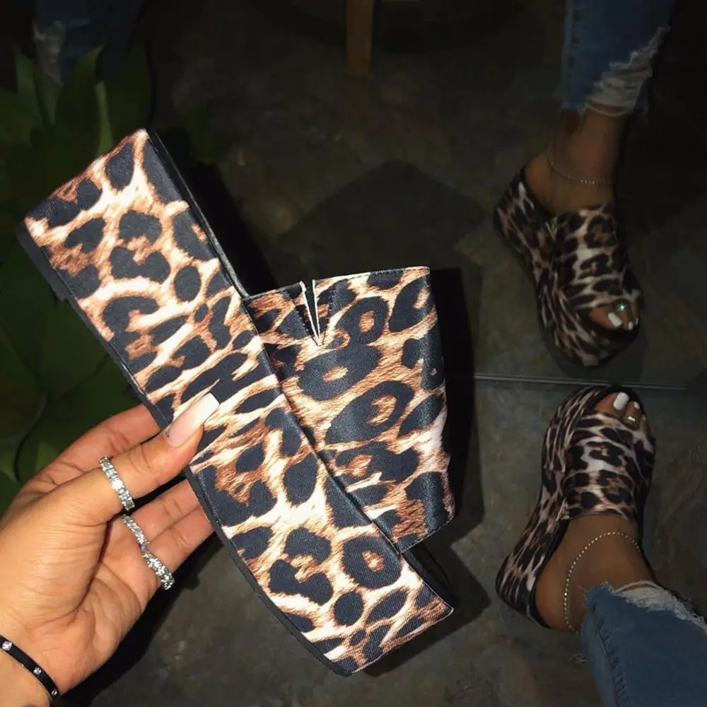 Босоножки женские леопардовые на платформе большие размеры 42 43|Боссоножки и