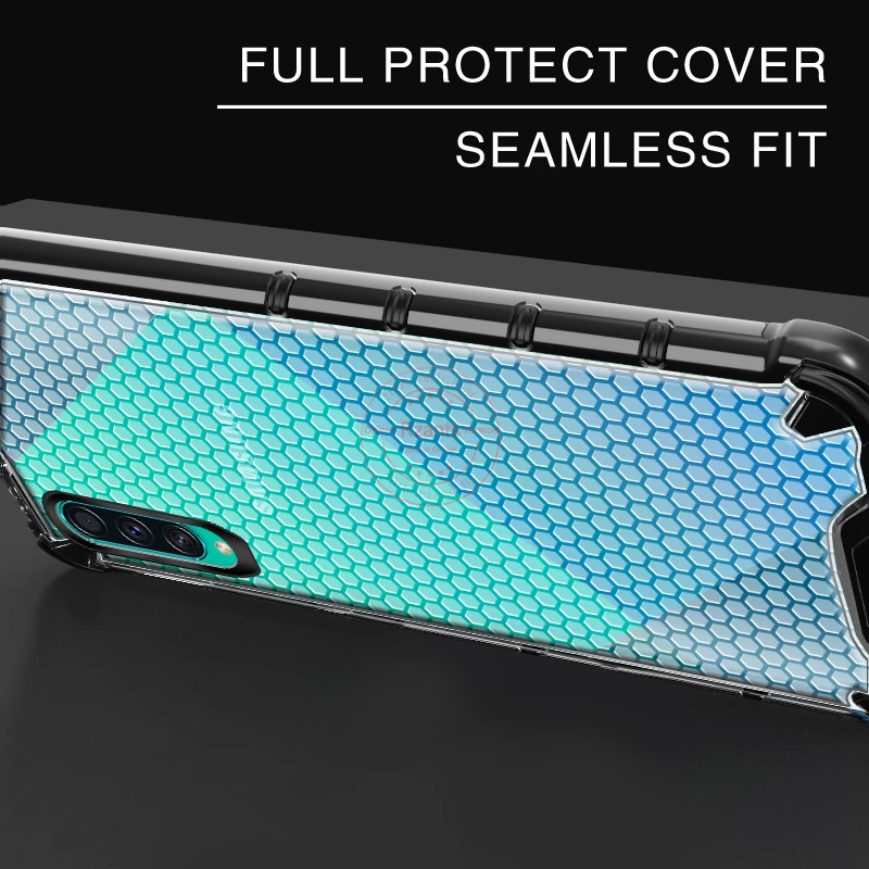 

Rzants For Samsung Galaxy A50s A50 A30s Hard Casing [Honeycomb] Transparent Shockproof Phone Casing