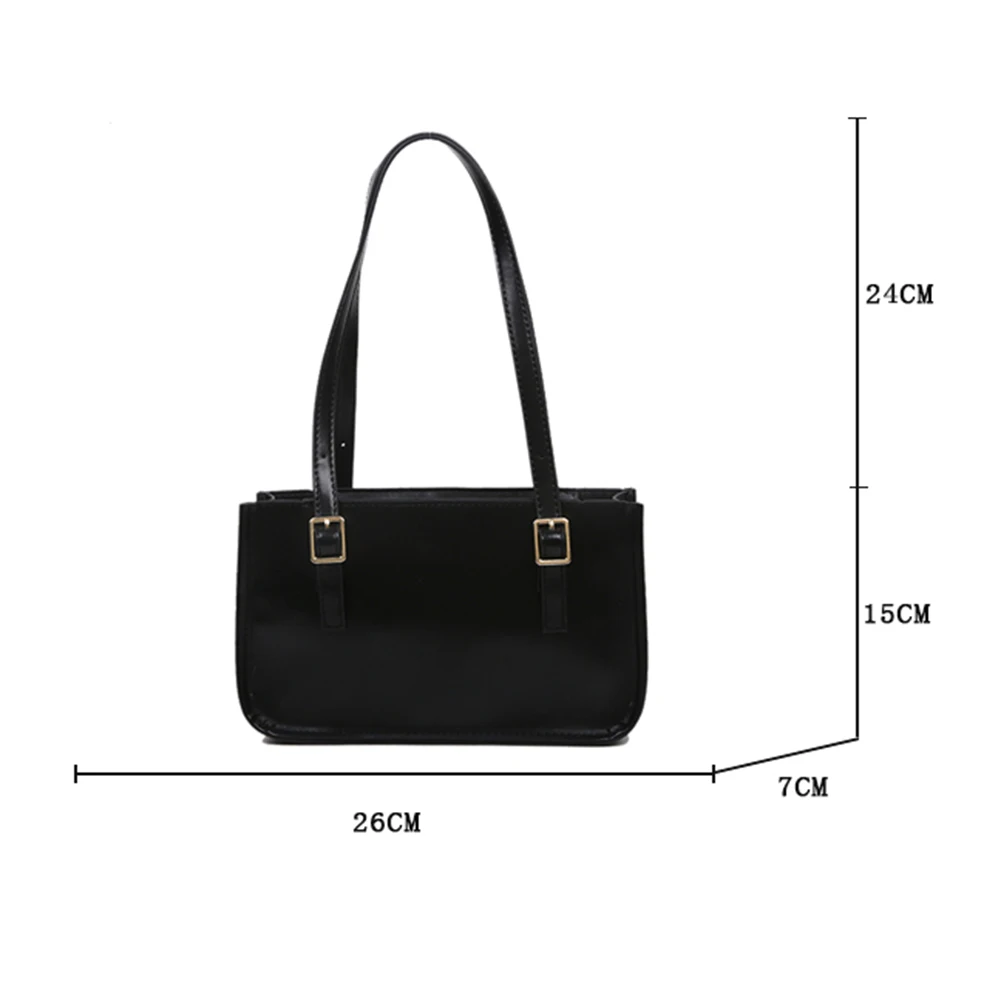 

Fashion Women Top-handle Underarm Bag Solid Leather Large Capacity Street Totes Popular Simple Female Daily Bag