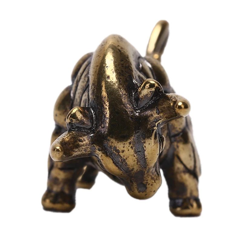 Брелок ручной работы из латуни в виде быка EDC подвеска для ключей аксессуары