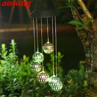 aosong solar landscape lights outdoor led modern waterproof garden round pendant lamps for decoration