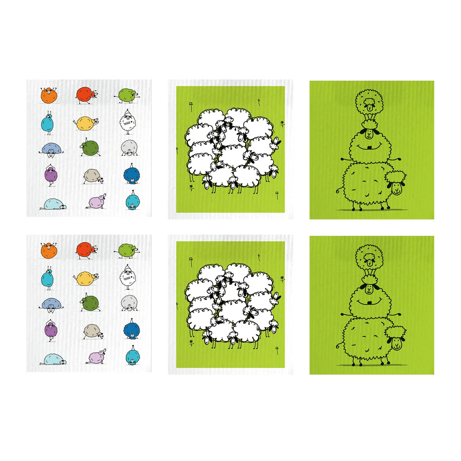 6 предметов Милые принты Зимние детские носки дизайн овечка многоразовые