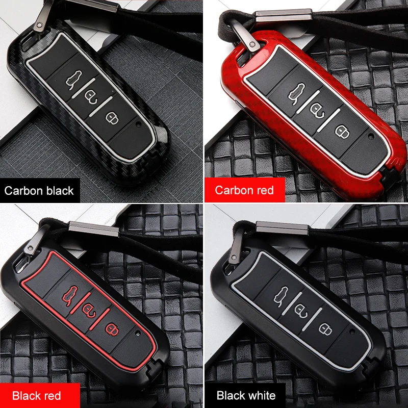 

Carbon fiber Zinc Alloy Car Remote Key Case Cover For Baojun 510 530 560 360 730 630 610 310 E100 310W 530 RS-5 E100 310W