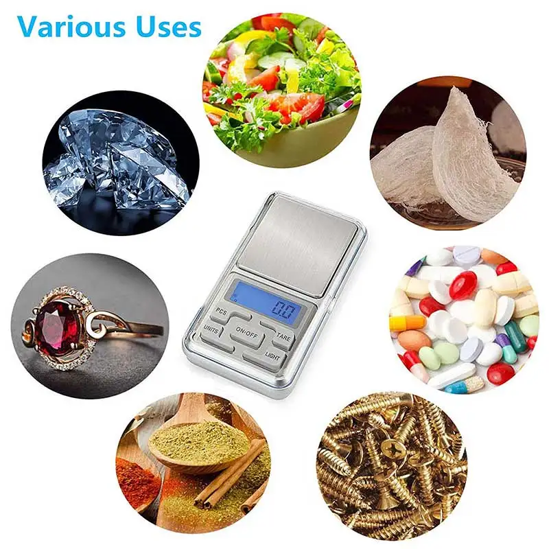 Мини электронные весы для ювелирных изделий карманные цифровые кухни измерения