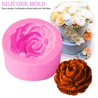 3d rose flower silicone mold cake decorating tools fondant gift decorating chocolate cookie soap polymer clay baking molds